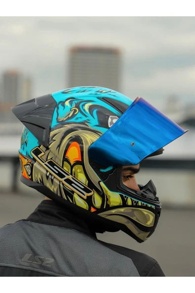 LS2 RAPID 2 RACE NEO MAVİ-MOR KASK - 8