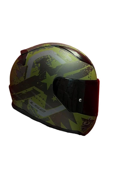 LS2 Rapid 2 Thunder Birds Full Face Motosiklet Kaskı Siyah Vizörlü - 4