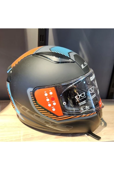 LS2 RAPİD 2 EXTRA MAT GRİ NEON TURUNCU KAPALI KASK