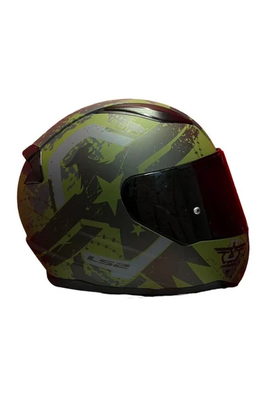 LS2 Rapid 2 Thunder Birds Full Face Motosiklet Kaskı Siyah Vizörlü - 3