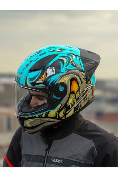 LS2 RAPID 2 RACE NEO MAVİ-MOR KASK - 2
