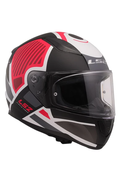 LS2 Rapid 2 Grıd Kapalı Kask Mat Siyah-beyaz-kırmızı