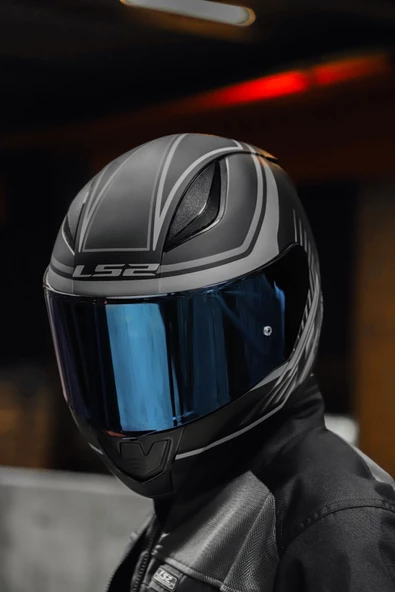 LS2 RAPID KRUISE MAT SİYAH-GRİ KASK - 2