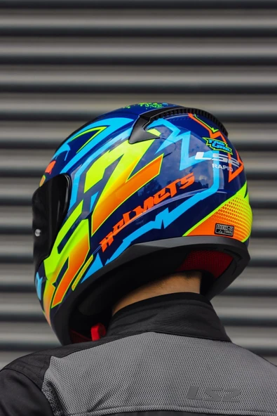 LS2 RAPİD TAGLINE MAVİ-NEON SARI - Resim 8