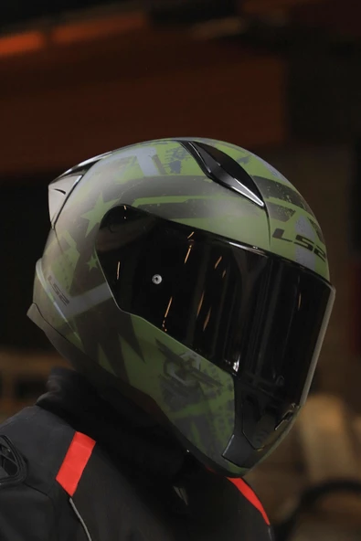 LS2 RAPID 2 RACE THUNDER  BIRDS MAT YEŞİL-SİYAH-GRİ KASK - 1