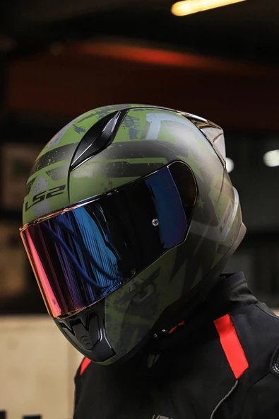 LS2 Rapıd 2 Race Thunder Bırds Mat Yeşil-siyah-gri Kask - 2