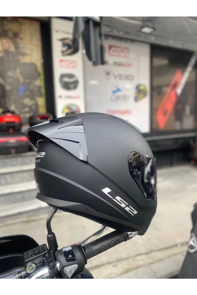 LS2 Rapıd Mat Siyah Kask - Siyah Vizör Spoiler - 3