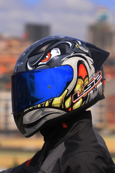 LS2 Rapıd 2 Race Spox Gri-kırmızı Kask