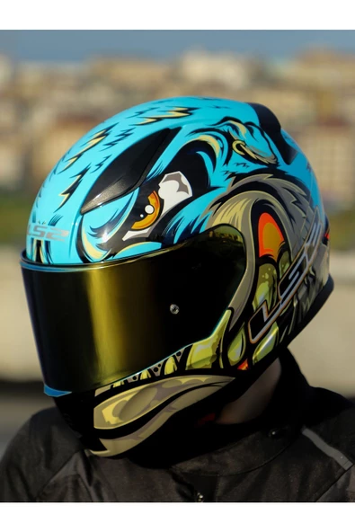 LS2 RAPID 2 NEO MAVİ-MOR KASK - Resim 2