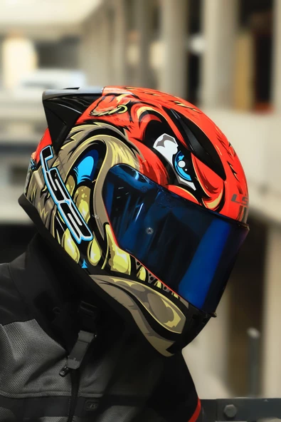 LS2 RAPID 2 RACE SPOX KIRMIZI-GRİ KASK - 1