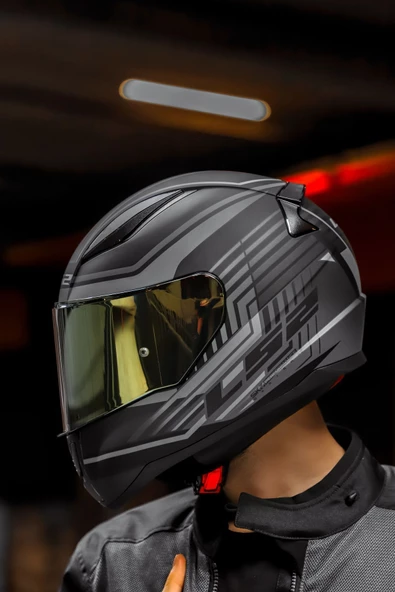 LS2 RAPID KRUISE MAT SİYAH-GRİ KASK - 3