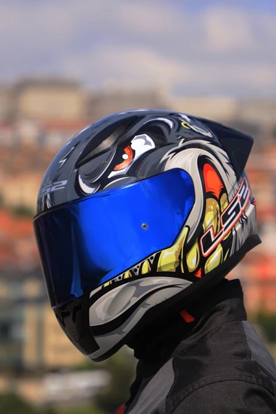 LS2 Rapıd 2 Race Spox Gri-kırmızı Kask - 3