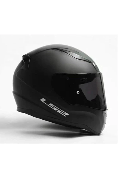LS2 Rapid 2 Mat Siyah Full Face Motosiklet Kaskı Siyah Vizörlü