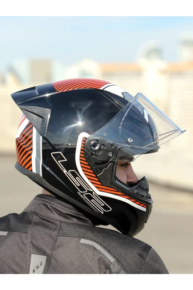 LS2 RAPID 2 RACE EXTRA BEYAZ-KIRMIZI KASK - 6
