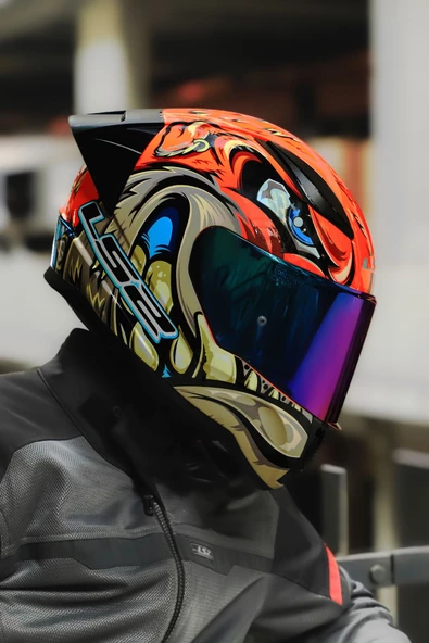 LS2 RAPID 2 RACE SPOX KIRMIZI-GRİ KASK - 5