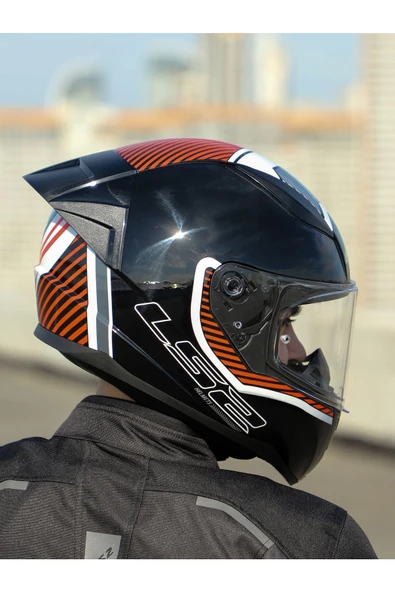 LS2 RAPID 2 RACE EXTRA BEYAZ-KIRMIZI KASK - 4