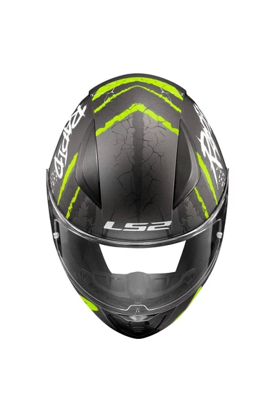 LS2 Rapıd 2 Raven Mat Siyah-gri-neon Sarı Kask - 3