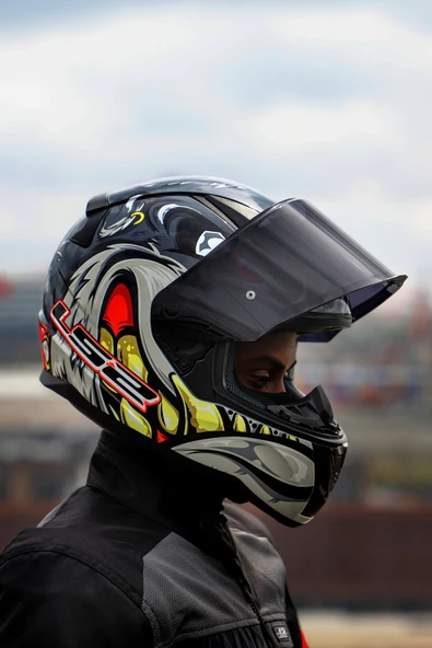 LS2 RAPID 2 SPOX GRİ-KIRMIZI KASK - Resim 7