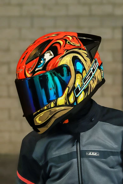 LS2 RAPID 2 RACE SPOX KIRMIZI-GRİ KASK - 3