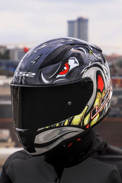 LS2 RAPID 2 SPOX GRİ-KIRMIZI KASK