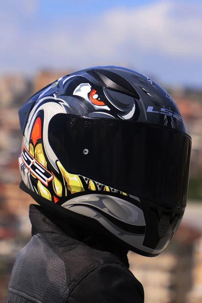 LS2 Rapıd 2 Race Spox Gri-kırmızı Kask - 5