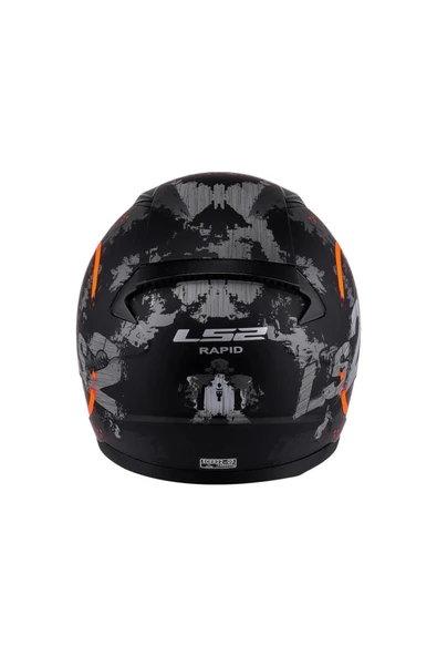 LS2 Rapıd 2 Cırcle Mat Tıtanıum-kırmızı Kask - Resim 5