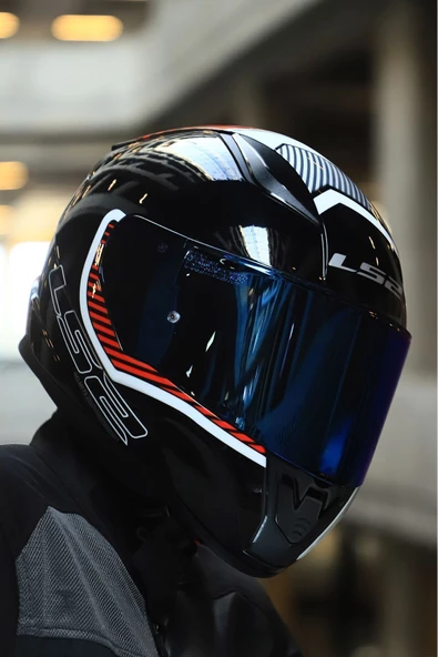 LS2 RAPID 2 EXTRA BEYAZ-KIRMIZI KASK - 1