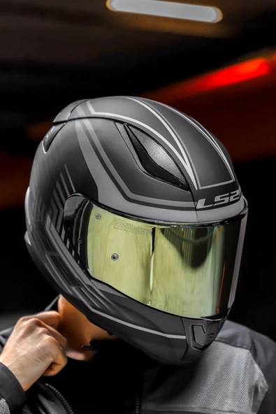 LS2 RAPID KRUISE MAT SİYAH-GRİ KASK - 5