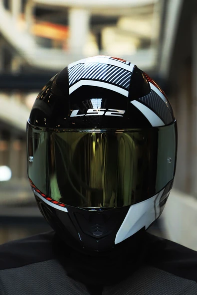 LS2 RAPID 2 EXTRA BEYAZ-KIRMIZI KASK - Resim 8