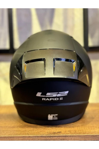 LS2 RAPID 2 MAT SİYAH KASK Full paket Yarış Spoiler ve Siyah Vizör ECE 22.06 sertifikalı - Resim 7