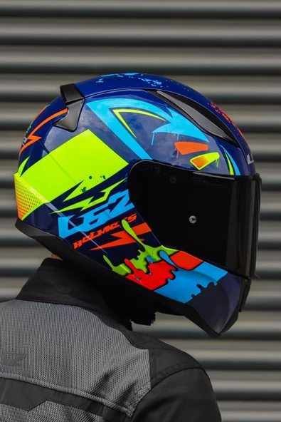 LS2 RAPİD TAGLINE MAVİ-NEON SARI - Resim 6