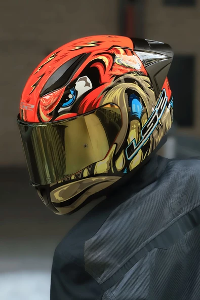 LS2 RAPID 2 RACE SPOX KIRMIZI-GRİ KASK