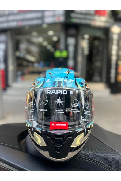 LS2 Rapid 2 Neo Mavi-Mor Full Face Motosiklet Kask - 2