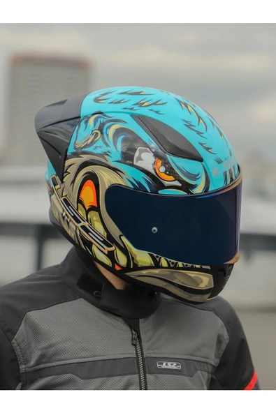 LS2 RAPID 2 RACE NEO MAVİ-MOR KASK - 5