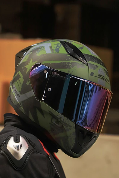 LS2 Rapıd 2 Race Thunder Bırds Mat Yeşil-siyah-gri Kask - 3