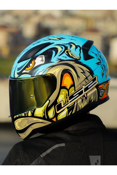 LS2 RAPID 2 NEO MAVİ-MOR KASK - Resim 5