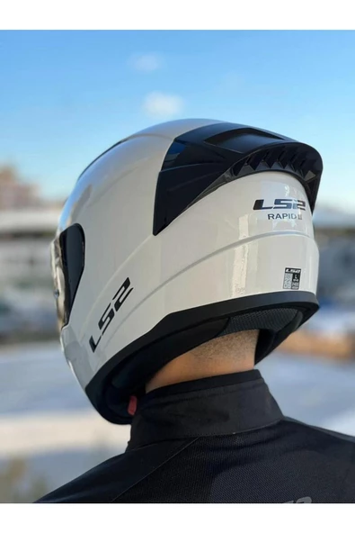 LS2 Rapid 2 Race Beyaz Kask - 5