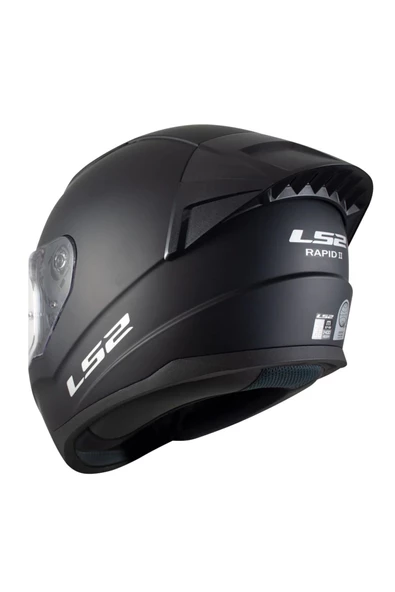 LS2 Rapıd 2 Race Mat Siyah Full Face Motosiklet Kaskı - 3