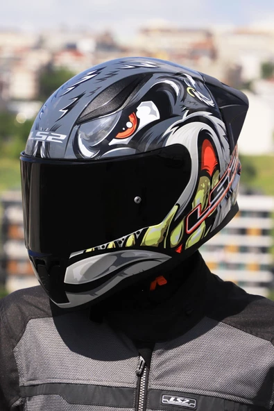 LS2 Rapıd 2 Race Spox Gri-kırmızı Kask - 6