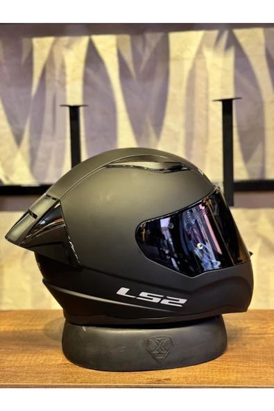 LS2 RAPID 2 MAT SİYAH KASK Full paket Yarış Spoiler ve Siyah Vizör ECE 22.06 sertifikalı - 3