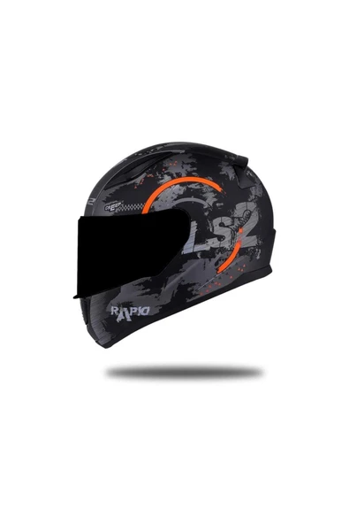 LS2 Rapıd 2 Cırcle Mat Tıtanıum-kırmızı Kask - Resim 2