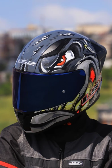 LS2 Rapıd 2 Race Spox Gri-kırmızı Kask - 4