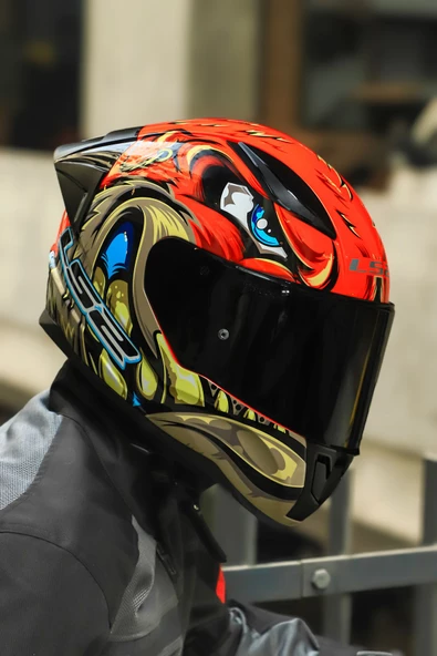 LS2 RAPID 2 RACE SPOX KIRMIZI  -GRİ  KASK - 5