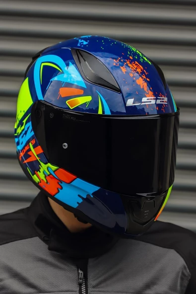 LS2 RAPİD TAGLINE MAVİ-NEON SARI - Resim 4