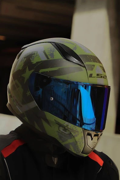 LS2 RAPID 2 THUNDER BIRDS MAT YEŞİL-SİYAH-GRİ KASK