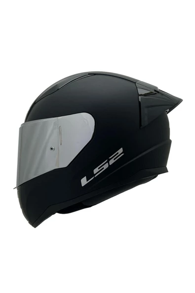 LS2 Rapıd 2 Race Mat Siyah Kapalı Motosiklet Kaskı Gri Camlı