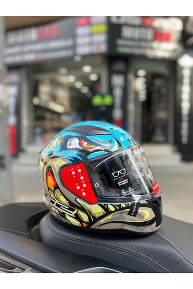 LS2 Rapid 2 Neo Mavi-Mor Full Face Motosiklet Kask