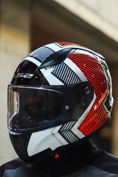 LS2 RAPID 2 EXTRA BEYAZ-KIRMIZI KASK