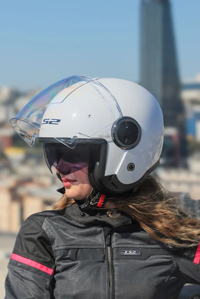 LS2 CLASSY BEYAZ KASK - Resim 6