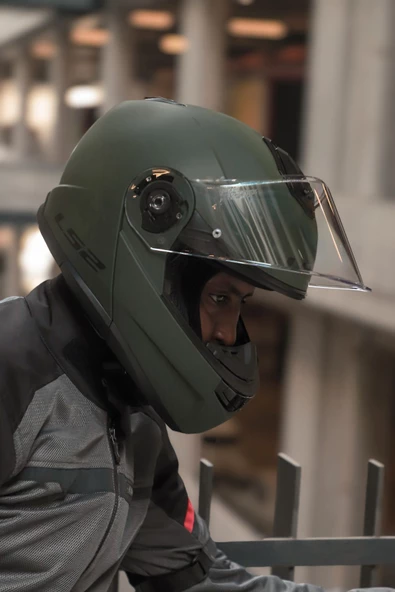 LS2 STROBE 2 MAT YEŞİL KASK - 2